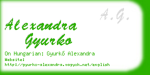 alexandra gyurko business card
