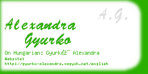 alexandra gyurko business card